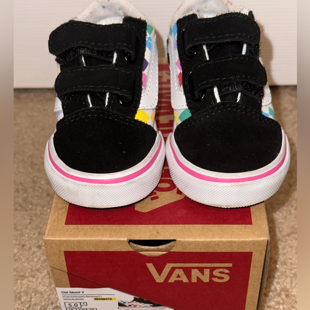 Infant Checkerboard Rainbow Vans